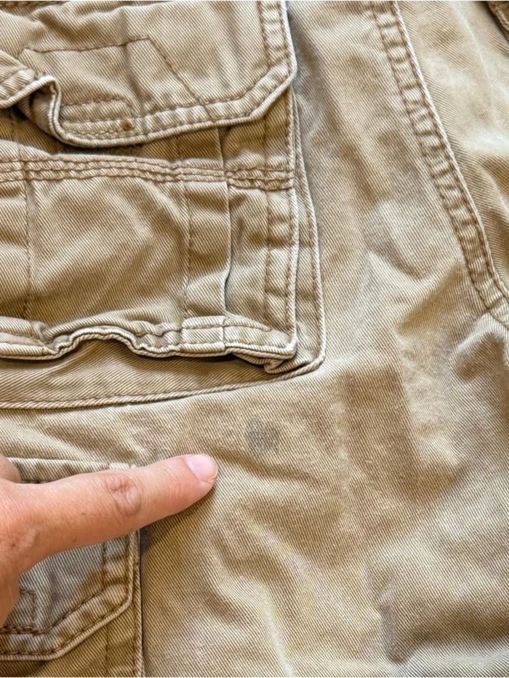 Old Navy boys 8 slim cotton cargo shorts khaki twill heavy